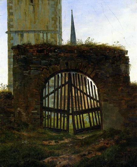 Caspar David Friedrich The Cemetery Gate France oil painting art